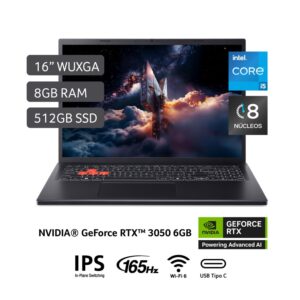 Laptop Gamer Acer Nitro Lite Rtx 3050 Intel Core I5-13420h 8gb 512ssd 16" Wuxga Nvidia Geforce